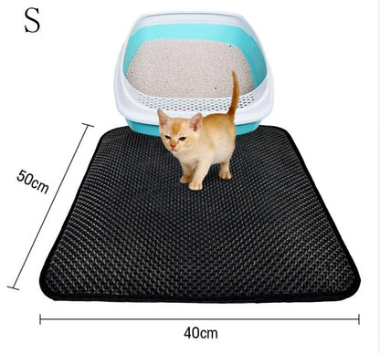 Waterproof Pet Cat Litter Mat EVA Double Layer Cat Litter Trapping Pet Litter Cat Mat Clean Pad Products For Cats Accessories