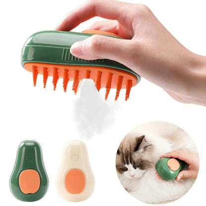 Electric Cat Steam Brush – 3-In-1 Pet Grooming Comb with Water Spray for Cats and Dogs, USB Rechargeable