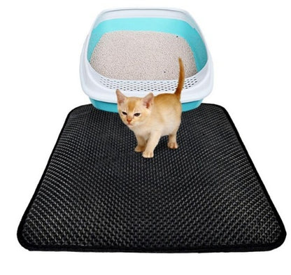 Waterproof Pet Cat Litter Mat EVA Double Layer Cat Litter Trapping Pet Litter Cat Mat Clean Pad Products For Cats Accessories