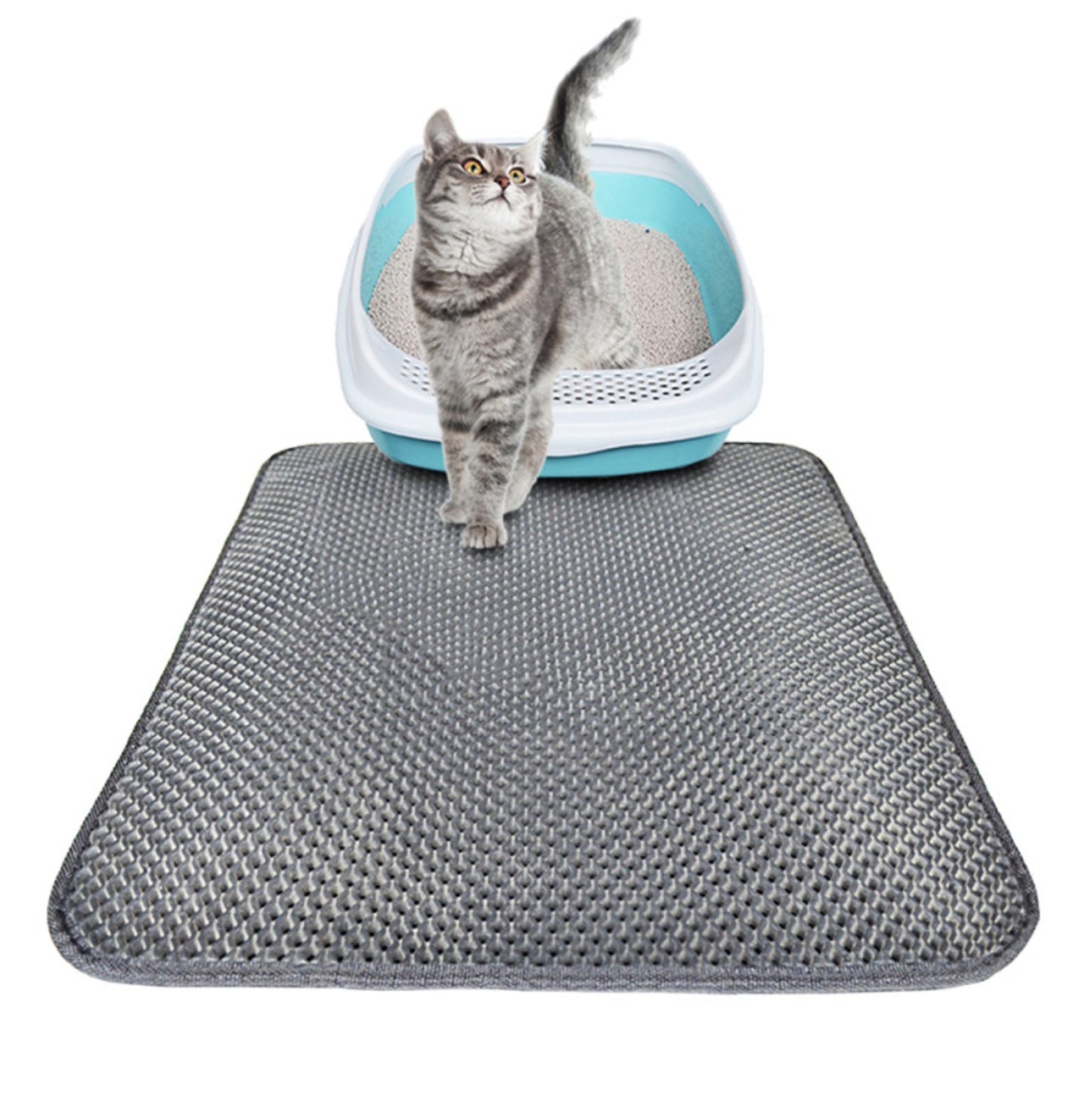 Waterproof Pet Cat Litter Mat EVA Double Layer Cat Litter Trapping Pet Litter Cat Mat Clean Pad Products For Cats Accessories