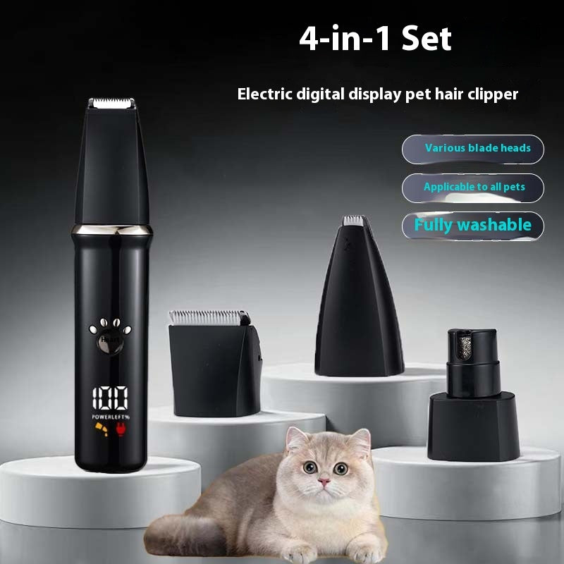 4-in-1 Electric Pet Grooming Kit For Dogs And Cats