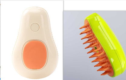 Electric Cat Steam Brush – 3-In-1 Pet Grooming Comb with Water Spray for Cats and Dogs, USB Rechargeable